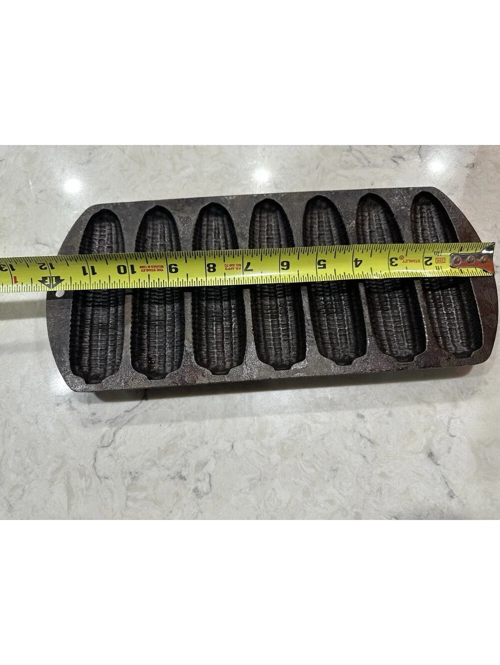 Vintage Stamped Lodge 2702 USA Cast Iron Cornstick Pan 7 Stick Mold Heavy